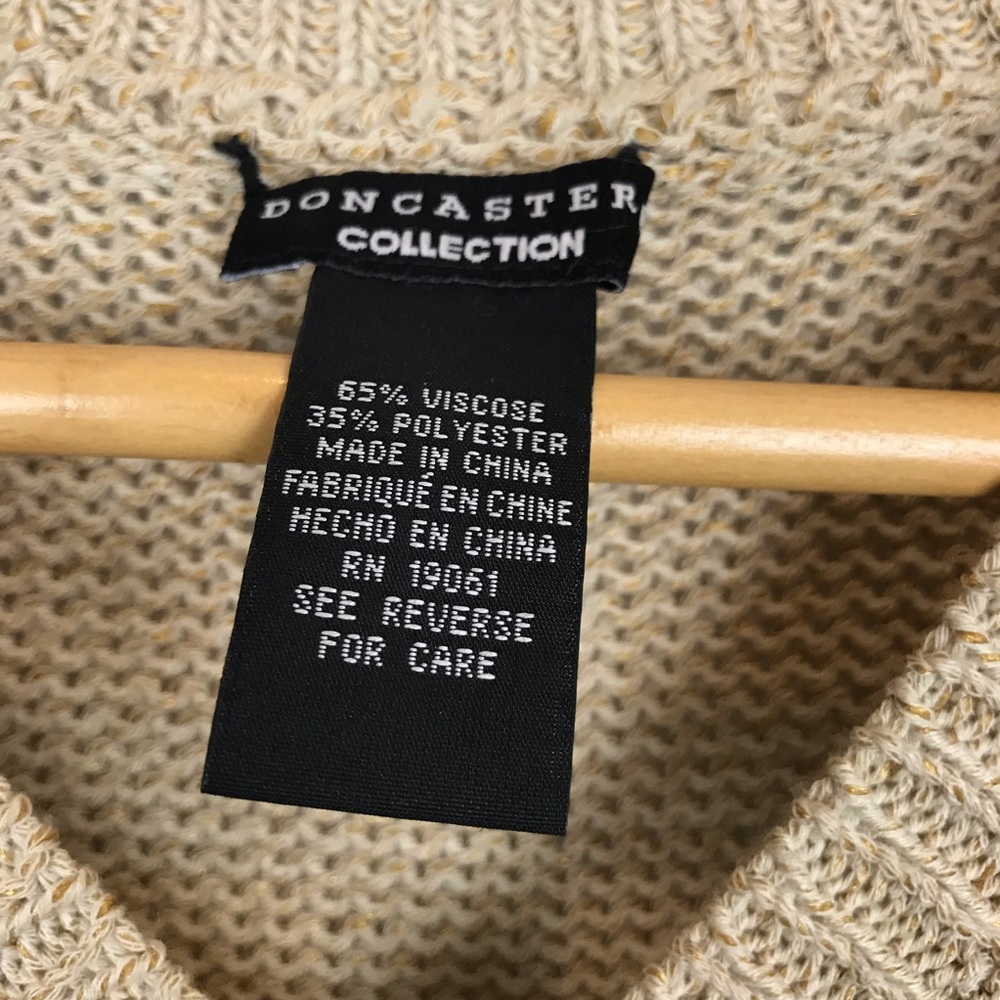 Doncaster Collection Sweater Tan Basic Classic M - image 6